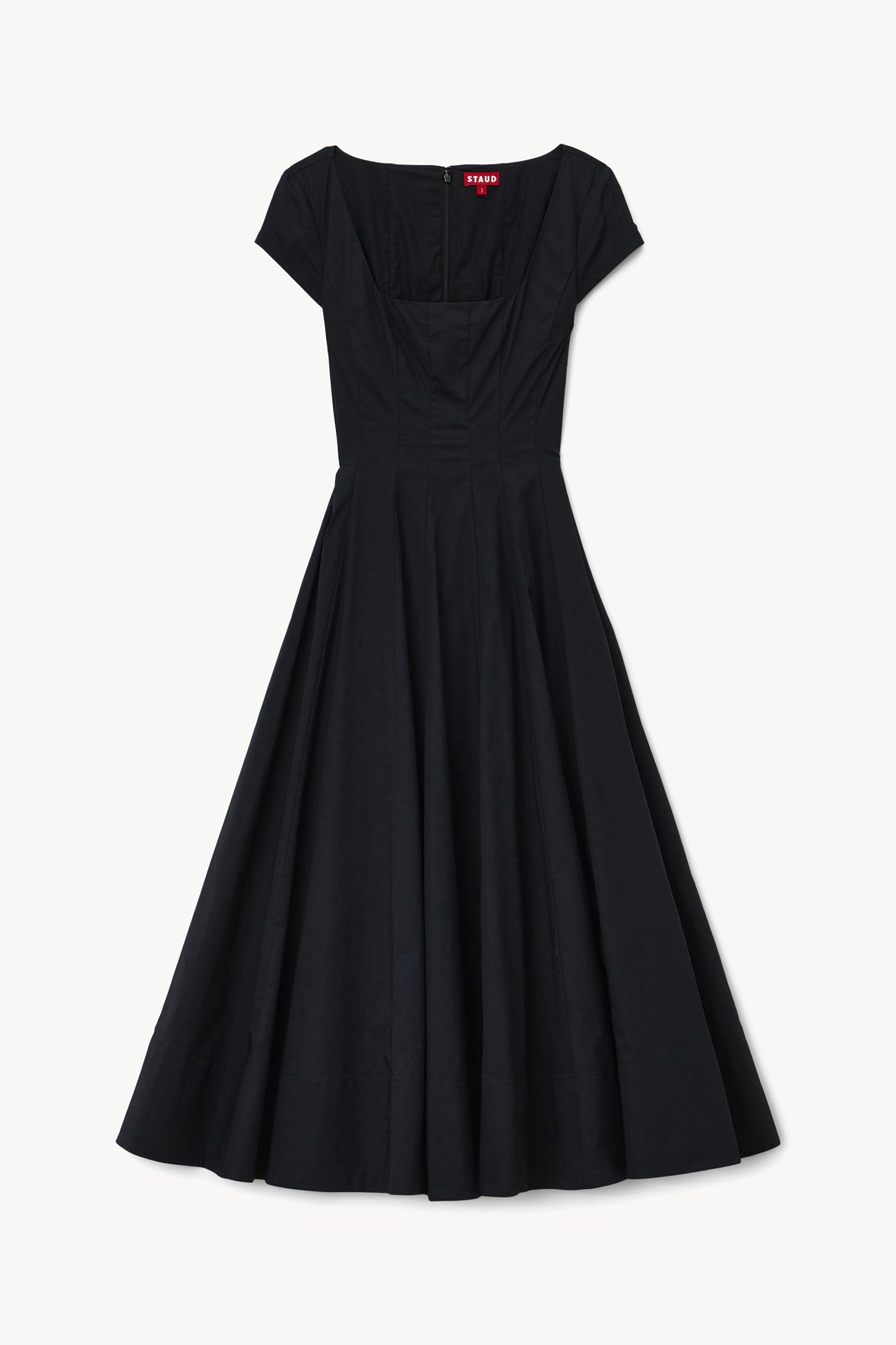 SHORT SLEEVE WELLS DRESS BLACK
