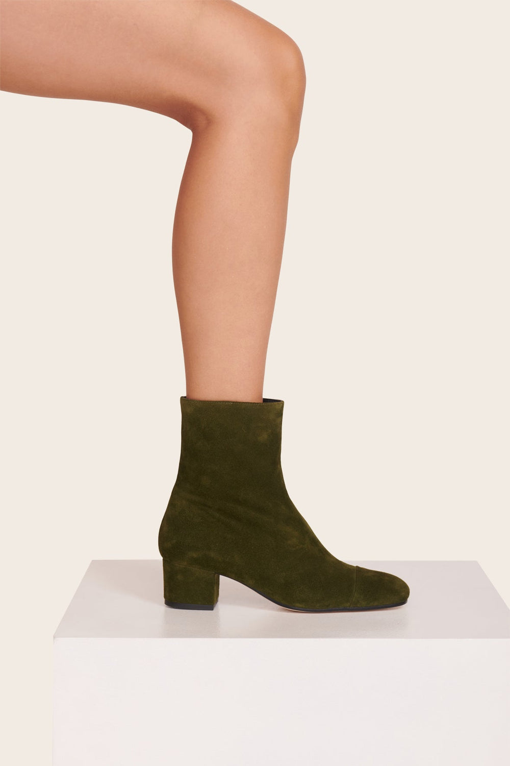 AIMEE SHORT BOOT OLIVE SUEDE