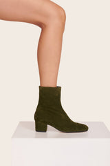 AIMEE SHORT BOOT OLIVE SUEDE