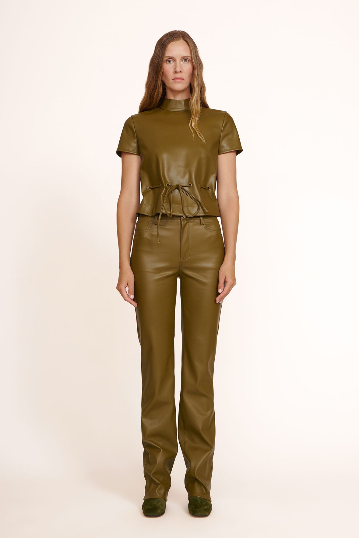 AIMEE SHORT BOOT OLIVE SUEDE