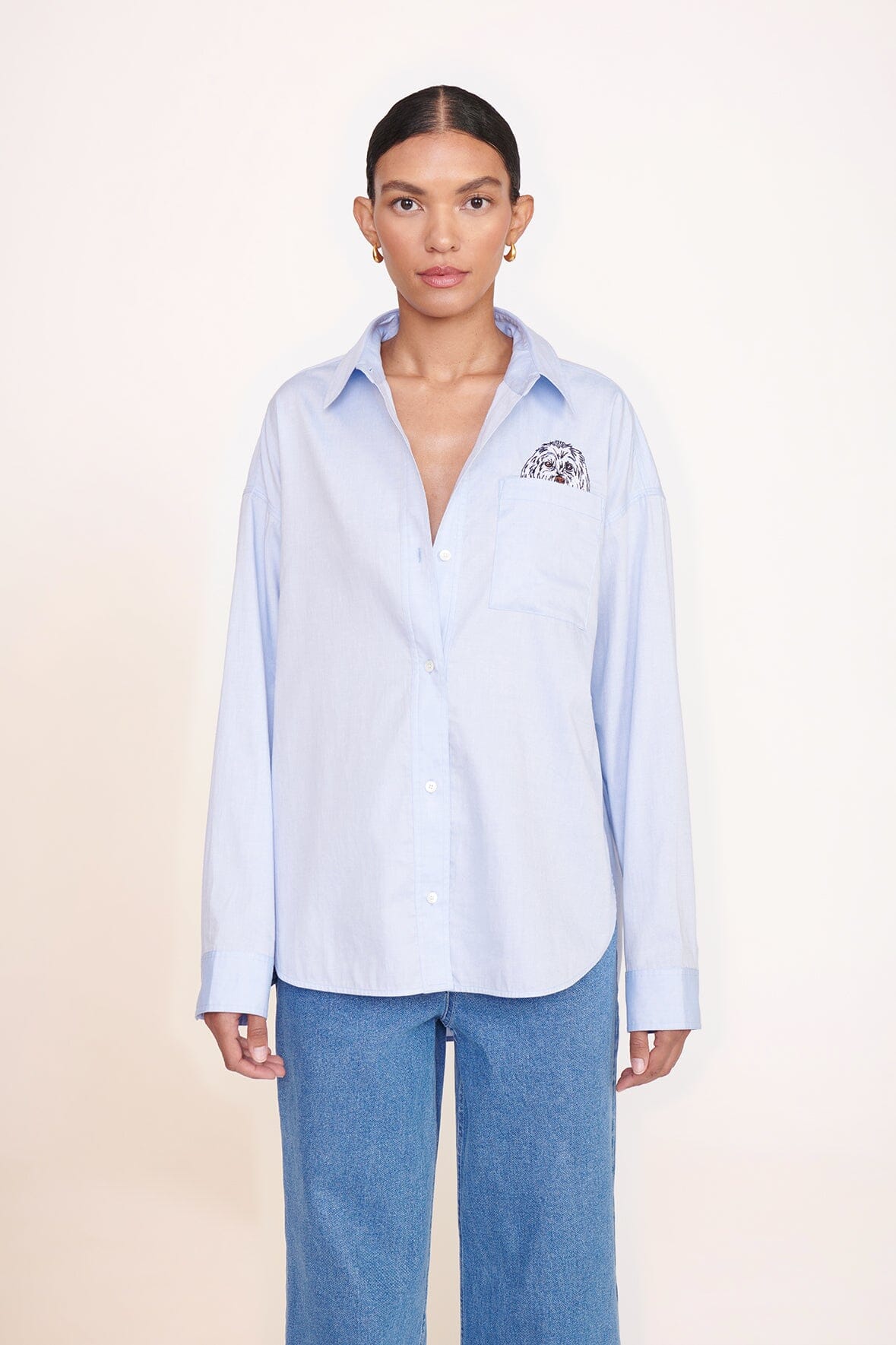 CUSTOM CLASSIC OVERSIZED SHIRT OXFORD BLUE