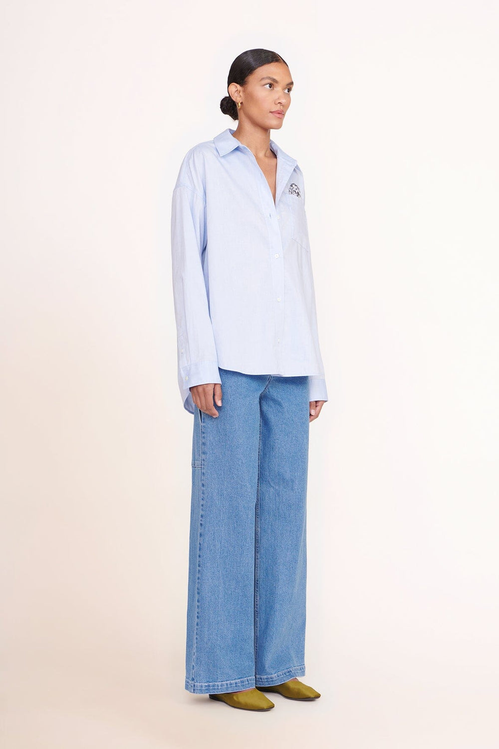 CUSTOM CLASSIC OVERSIZED SHIRT OXFORD BLUE