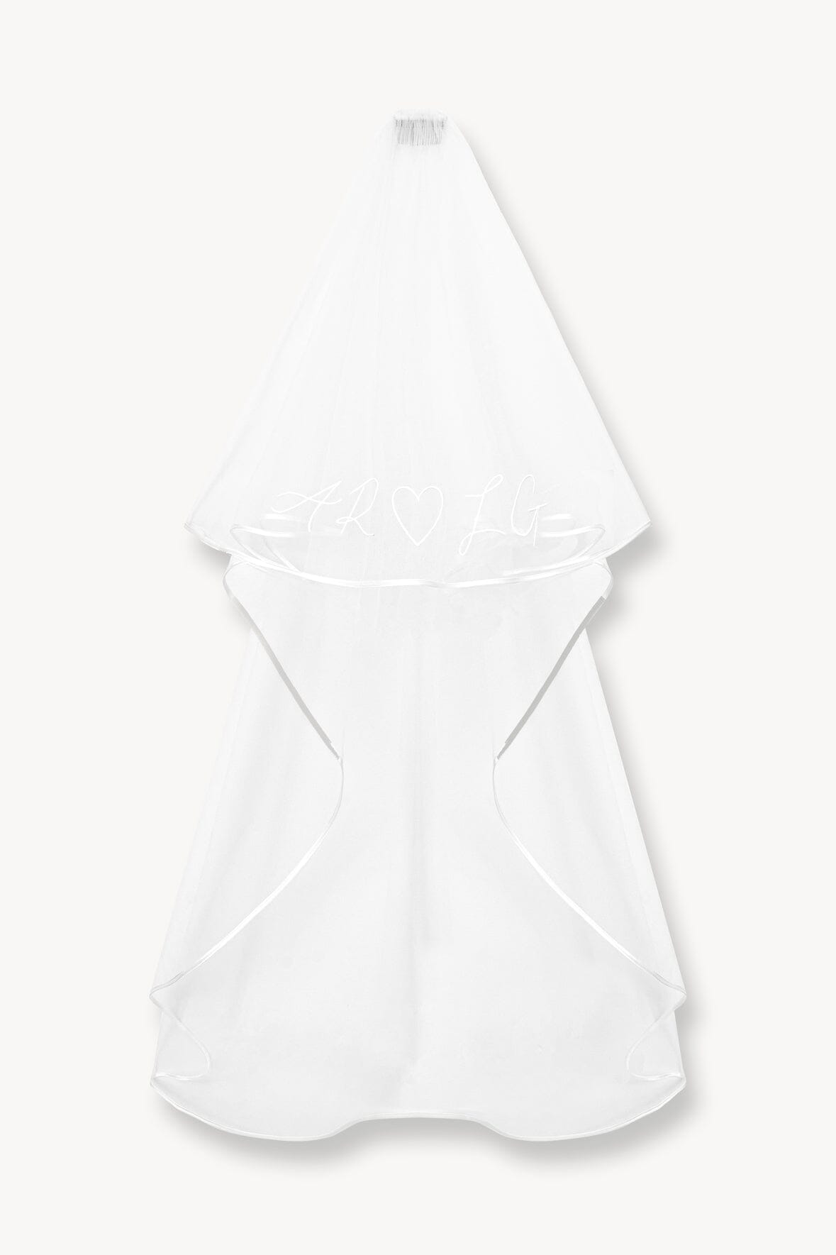 CUSTOM EMBROIDERED INITIALS VEIL