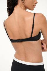 JO BALCONETTE BIKINI TOP BLACK WHITE