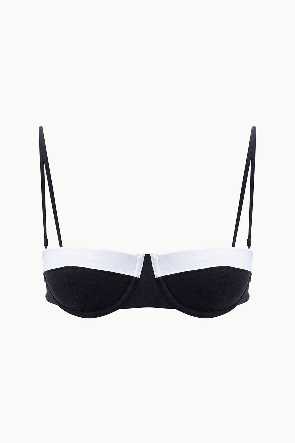 JO BALCONETTE BIKINI TOP BLACK WHITE