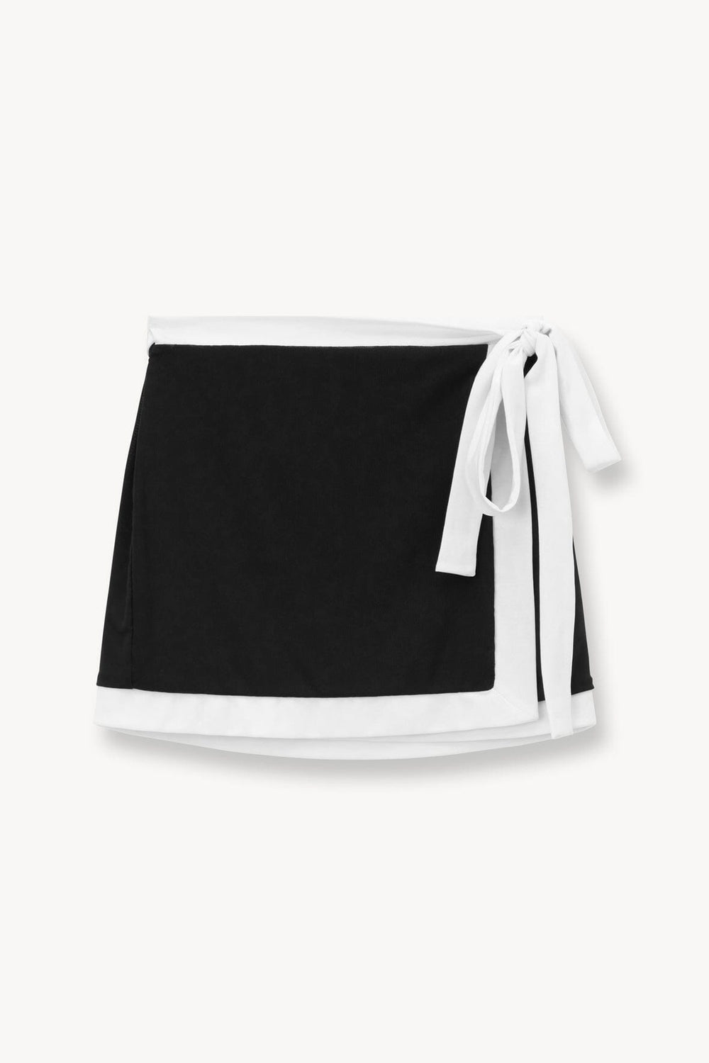 GRETCHEN MINI WRAP SKIRT BLACK WHITE