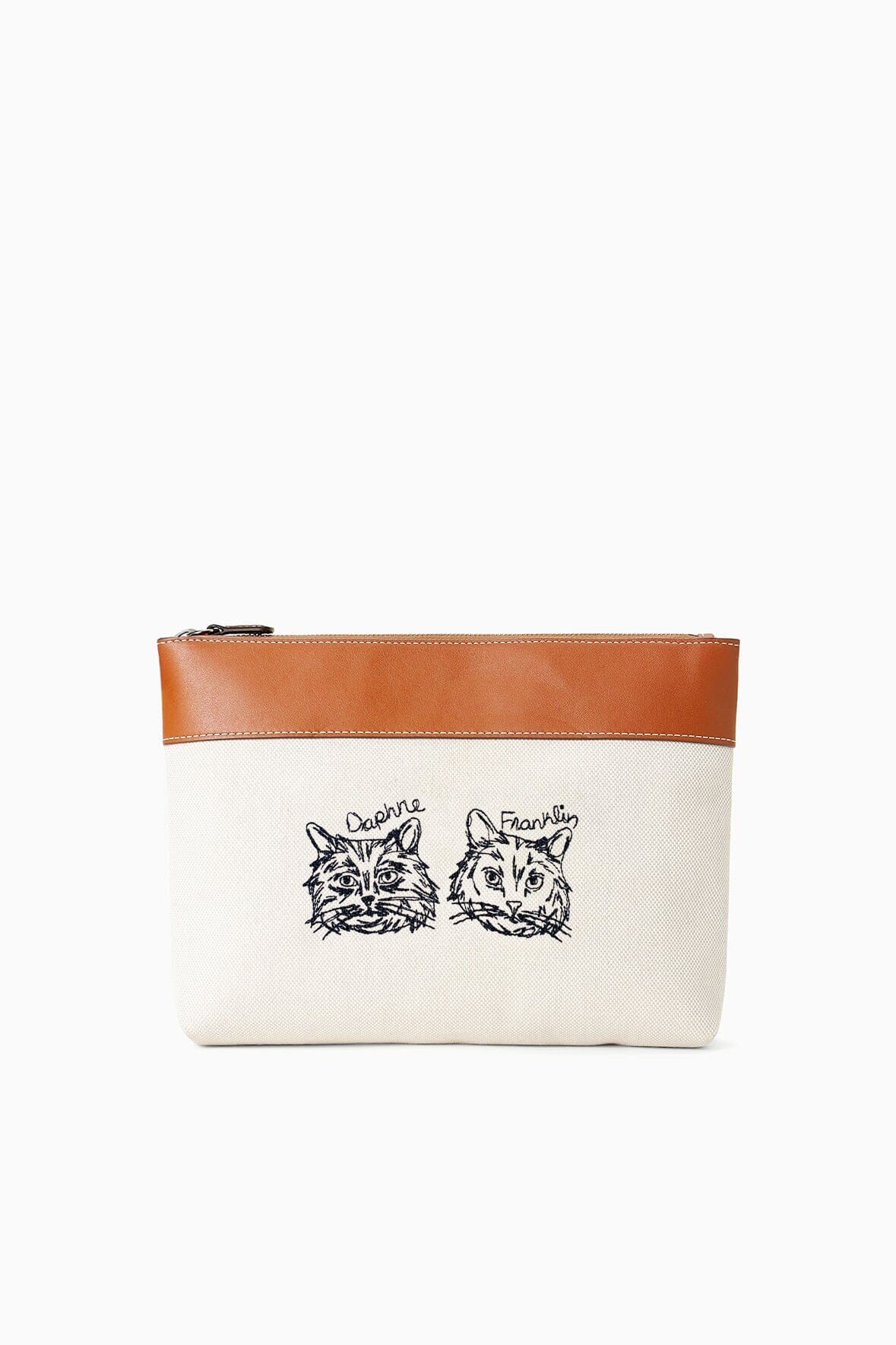 C.BONZ CUSTOM DUCKIE ZIP POUCH CREAM TAN