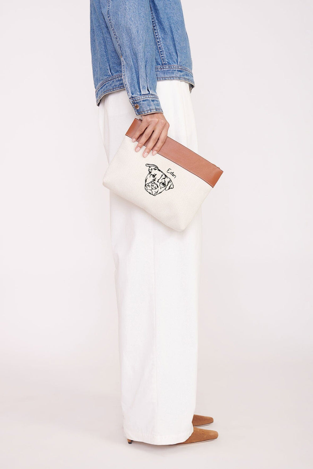 C.BONZ CUSTOM DUCKIE ZIP POUCH CREAM TAN