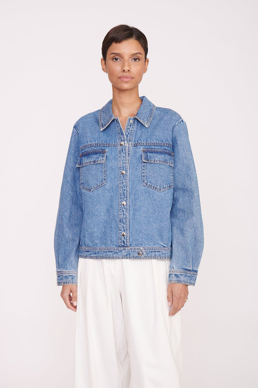 CUSTOM CLASSIC OVERSIZED RYAN JACKET MEDIUM WASH