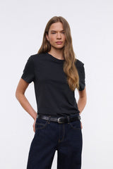 CREW NECK T SHIRT BLACK