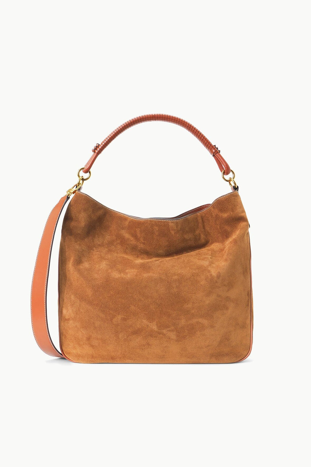 PERRY HOBO BAG TAN SUEDE