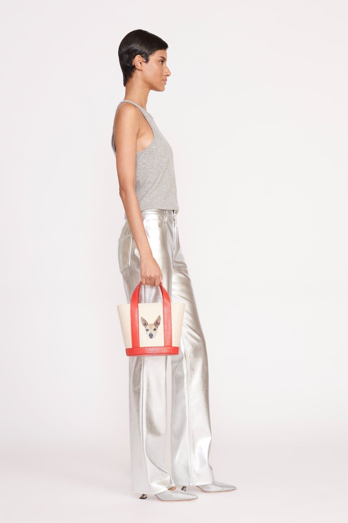 CUSTOM ALLORA MINI TOTE CREAM RED ROSE