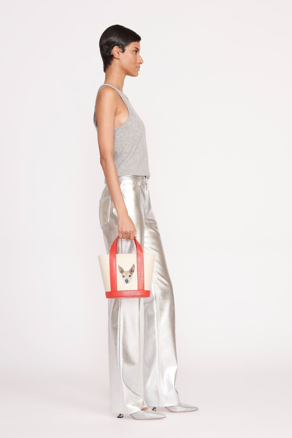 CUSTOM ALLORA MINI TOTE CREAM RED ROSE
