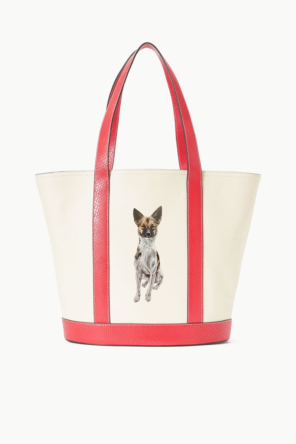 CUSTOM ALLORA TOTE CREAM RED ROSE