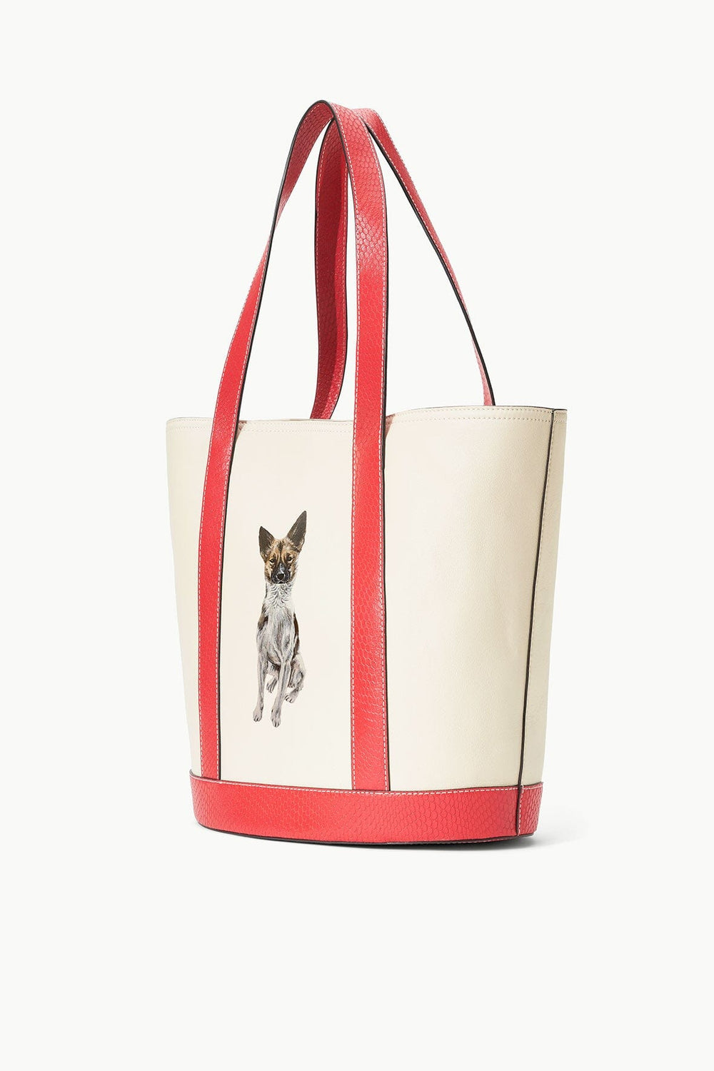 CUSTOM ALLORA TOTE CREAM RED ROSE