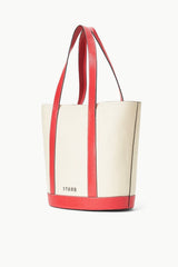 CUSTOM ALLORA TOTE CREAM RED ROSE
