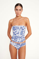 FRANCESCA BIKINI TOP BLUE TOILE
