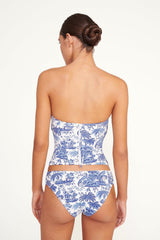 FRANCESCA BIKINI TOP BLUE TOILE