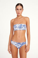 MALA BIKINI TOP BLUE TOILE
