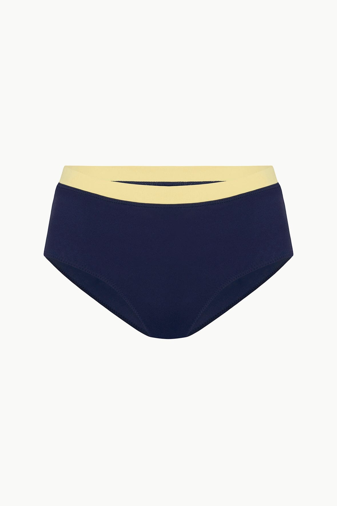 DEVON HIGH RISE BIKINI BOTTOM NAVY COLORBLOCK