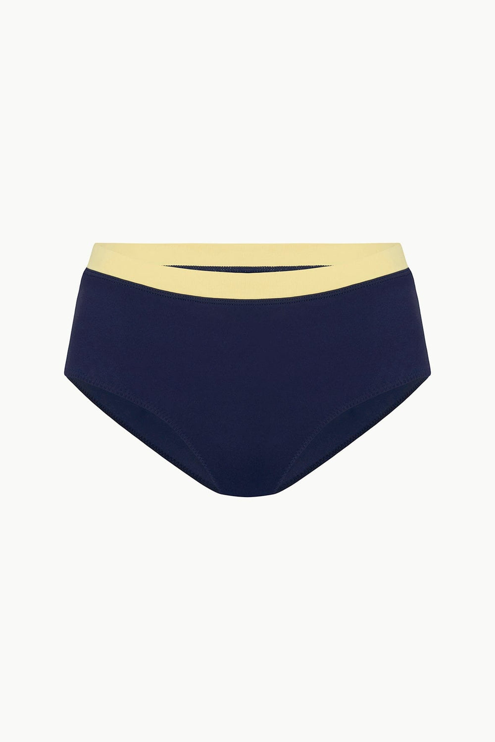DEVON HIGH RISE BIKINI BOTTOM NAVY COLORBLOCK