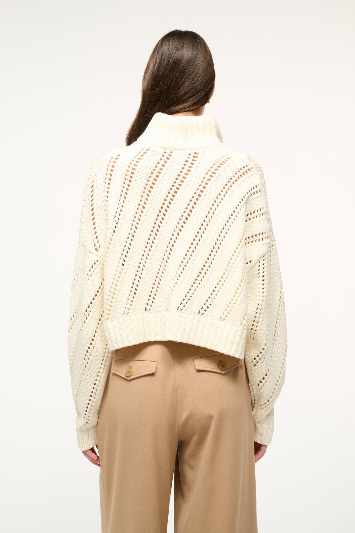 CROPPED HAMPTON SWEATER IVORY