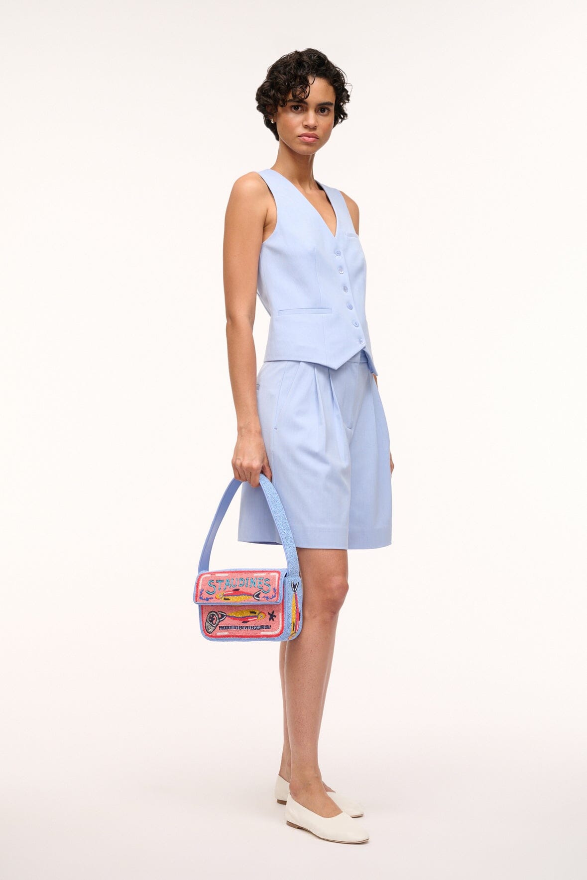 TOMMY BEADED BAG STAUDINES PINK