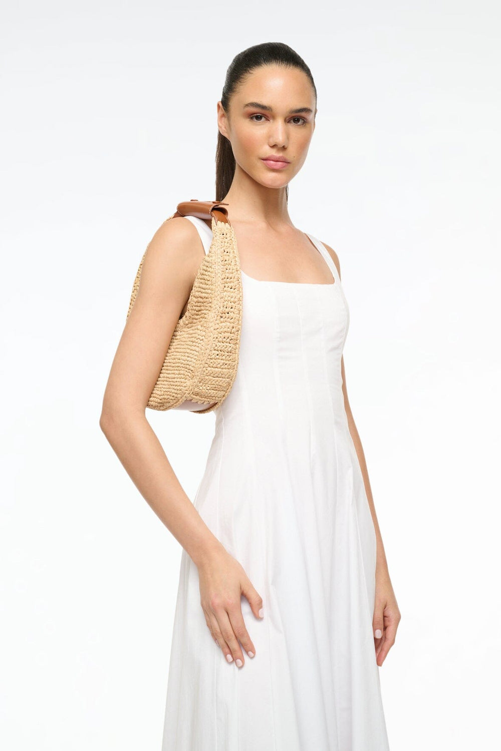 MOON RAFFIA BAG NATURAL TAN