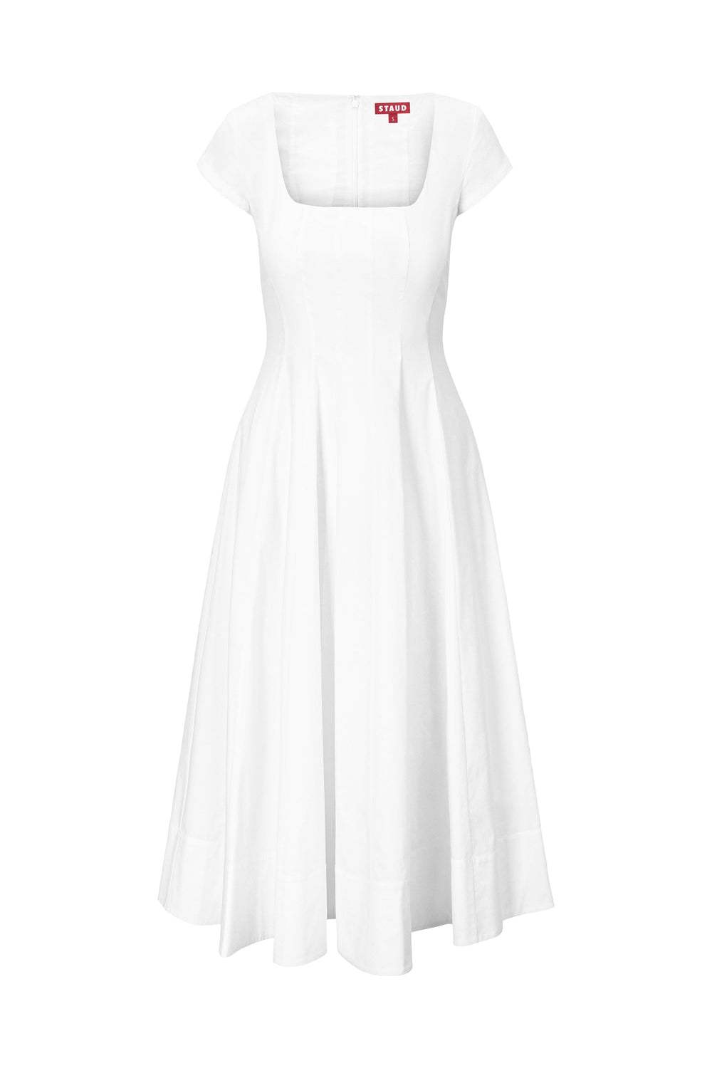 SHORT SLEEVE WELLS DRESS WHITE