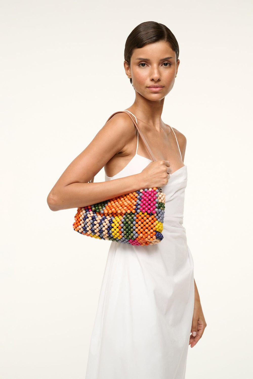 TIMMY BEADED SHOULDER BAG MULTI BAYADERE STRIPE