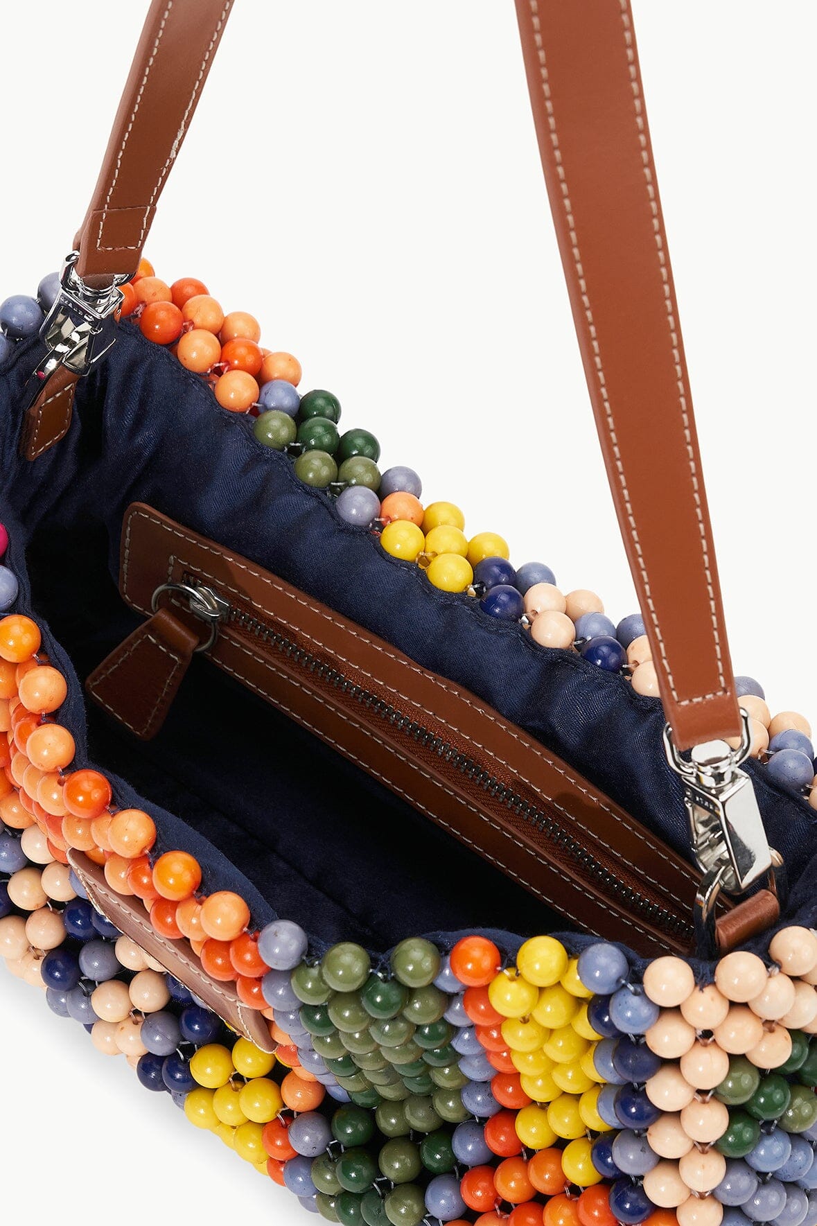 TIMMY BEADED SHOULDER BAG MULTI BAYADERE STRIPE