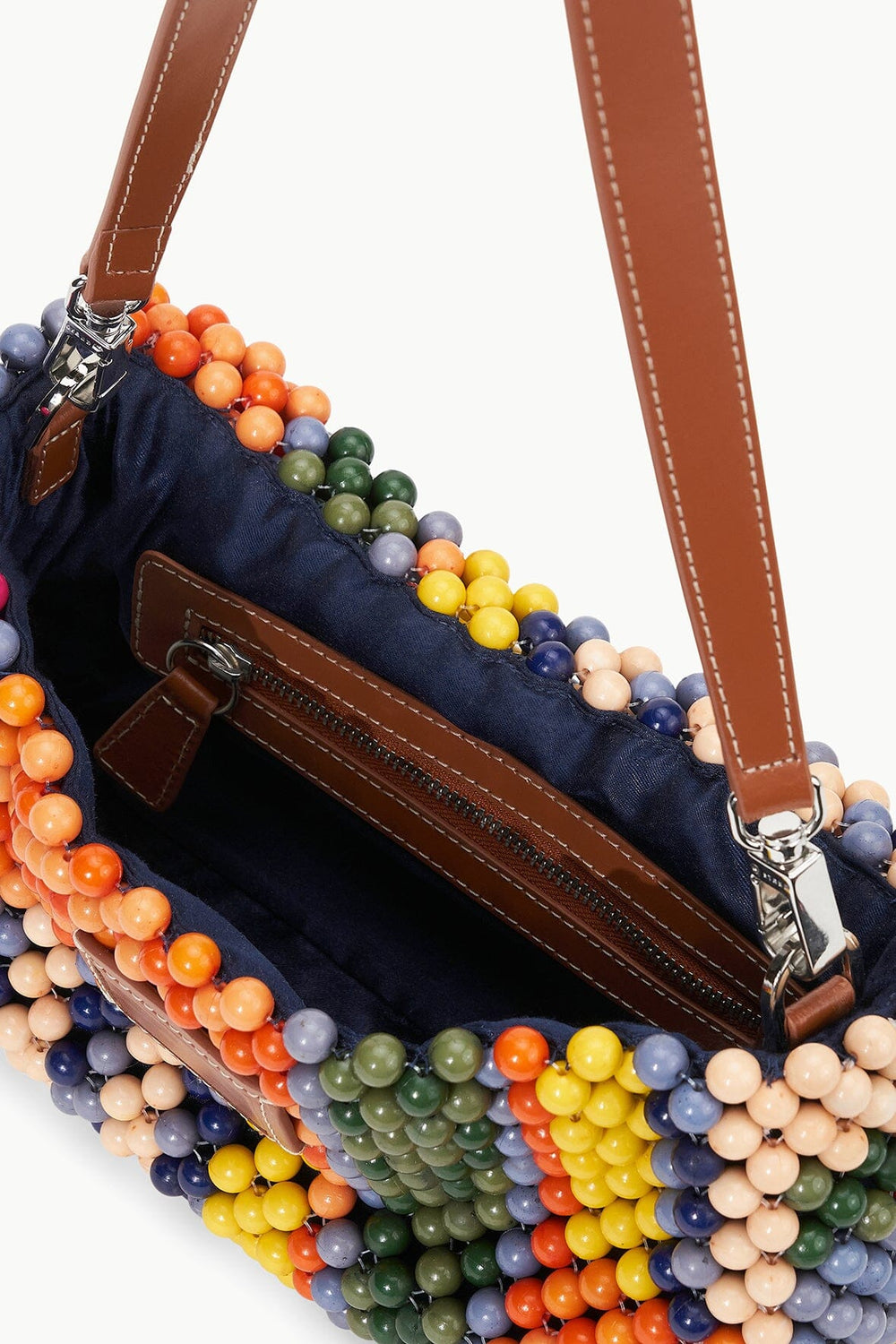 TIMMY BEADED SHOULDER BAG MULTI BAYADERE STRIPE