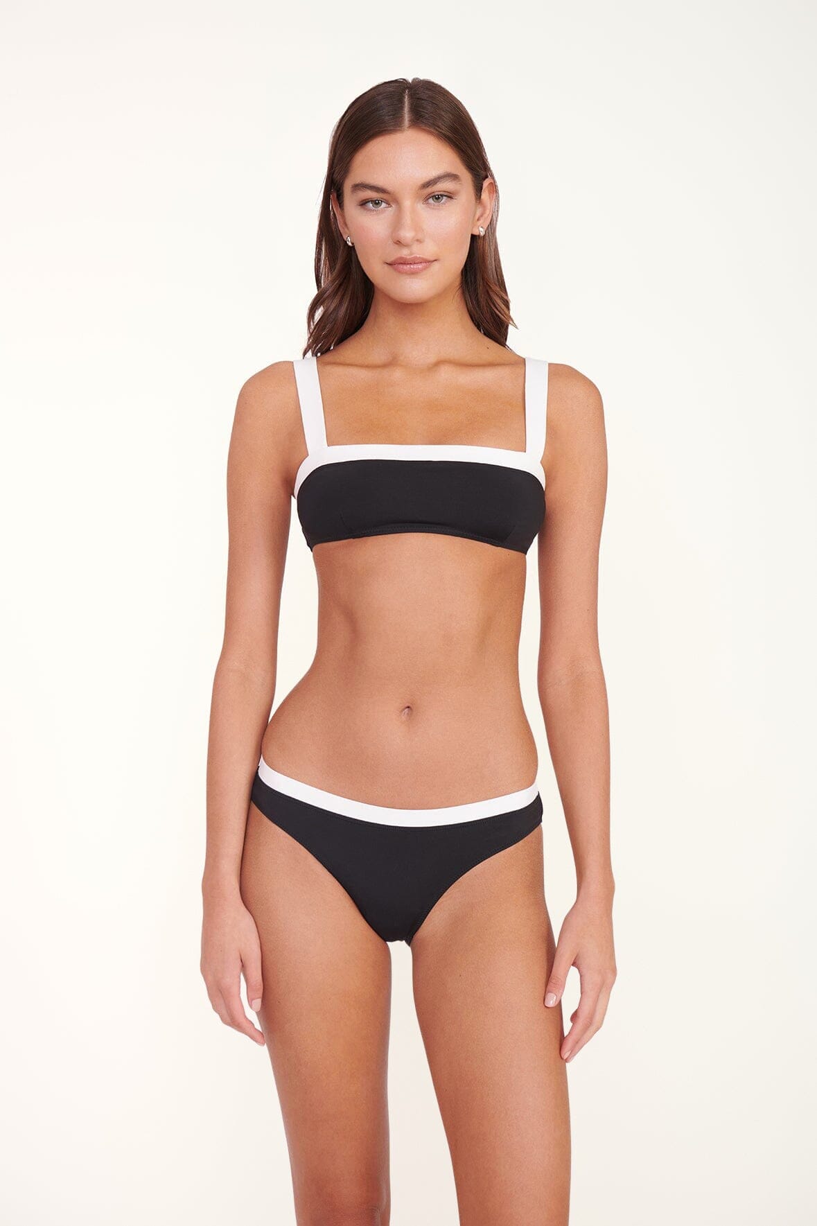 GEMMA BIKINI BOTTOM BLACK WHITE