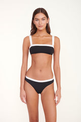 GEMMA BIKINI BOTTOM BLACK WHITE