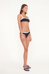 GEMMA BIKINI BOTTOM BLACK WHITE