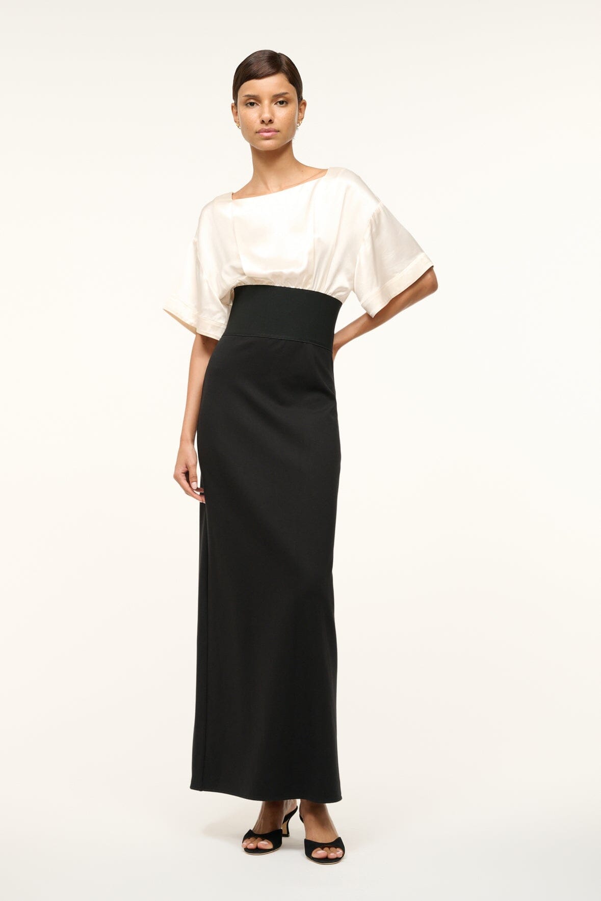 GARNET DRESS IVORY BLACK