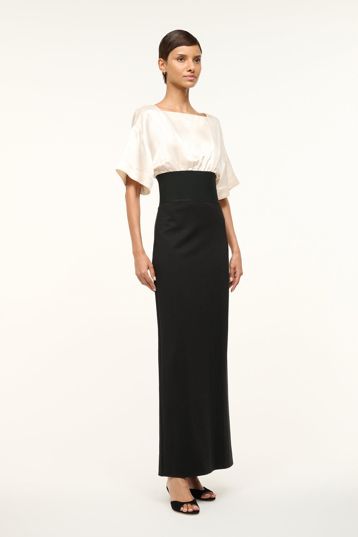 GARNET DRESS IVORY BLACK