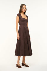 SHORT SLEEVE WELLS DRESS EARTH