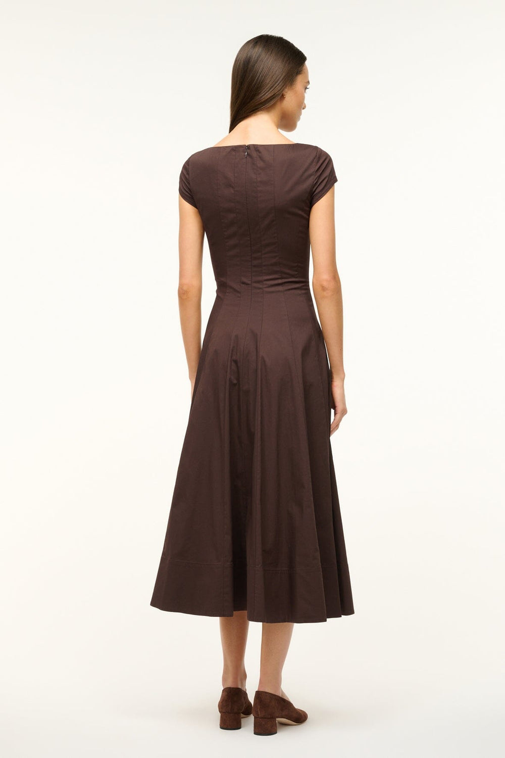 SHORT SLEEVE WELLS DRESS EARTH