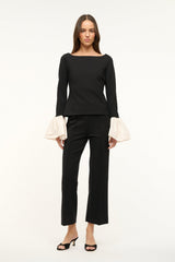 PAIGE TOP BLACK IVORY