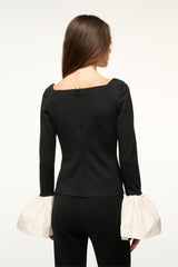 PAIGE TOP BLACK IVORY