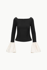 PAIGE TOP BLACK IVORY