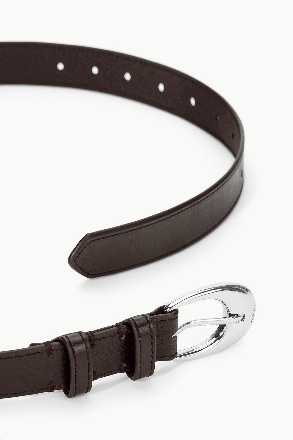 MOON BUCKLE BELT - 26MM MAHOGANY SILVER
