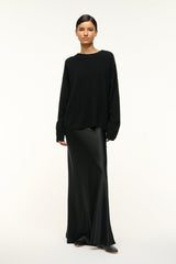 SERRANO CASHMERE RELAXED CREW BLACK
