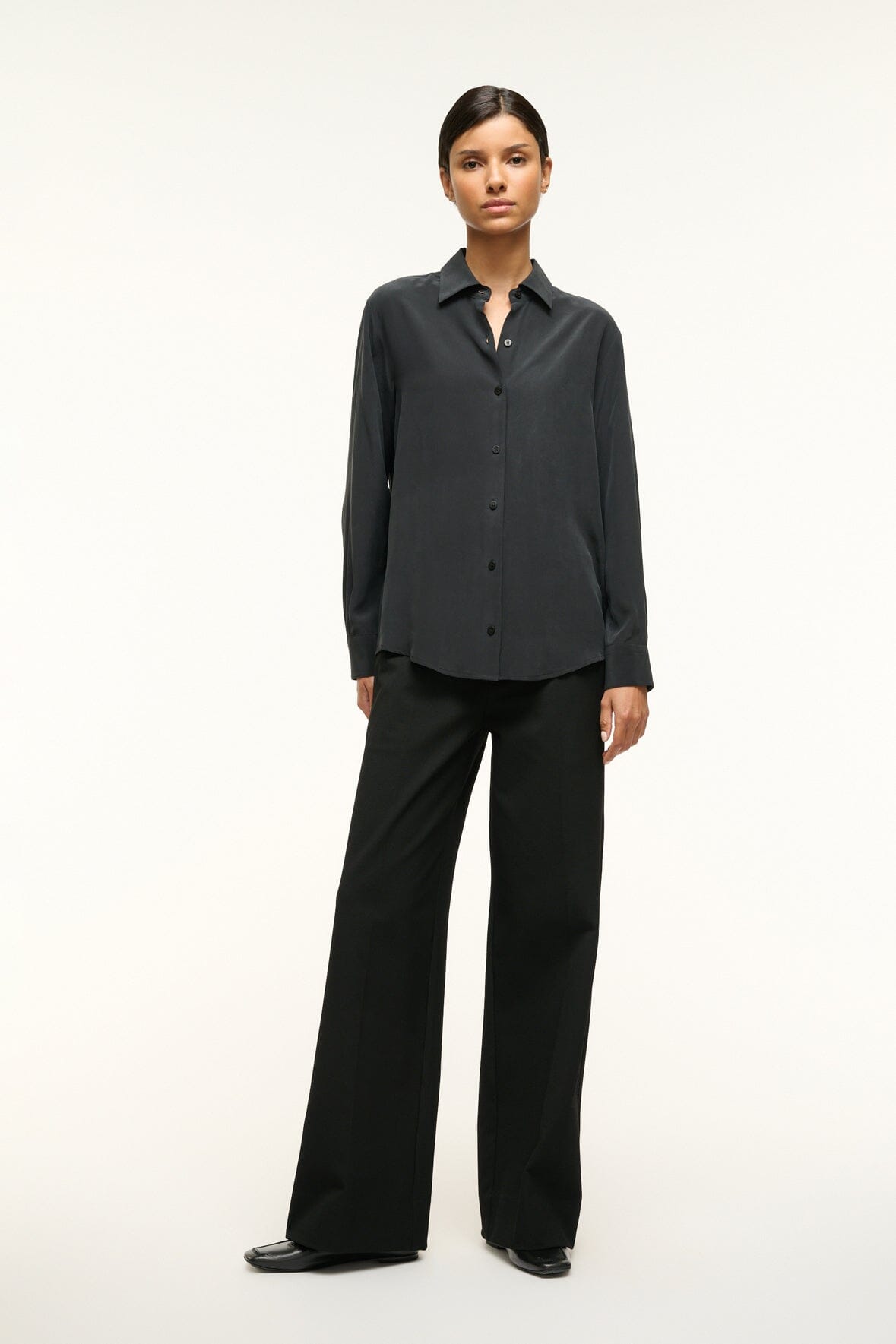 ROXBURY SILK SHIRT BLACK
