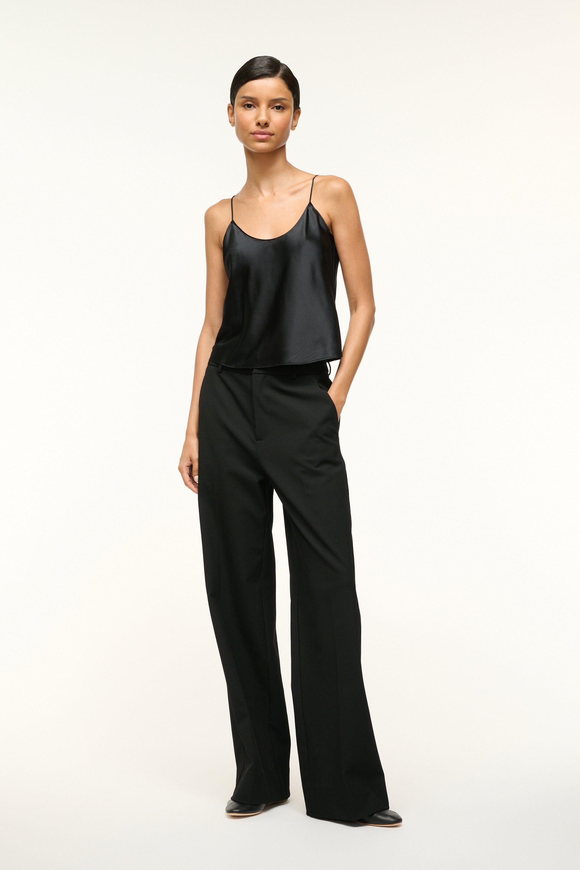 DURAND SILK CAMI BLACK