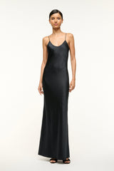 MILNER SILK SLIP DRESS BLACK