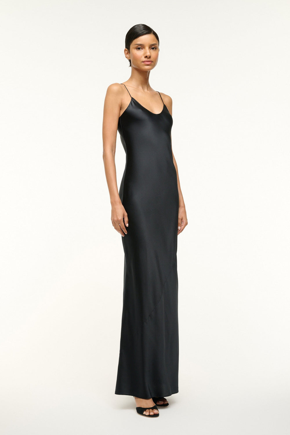 MILNER SILK SLIP DRESS BLACK