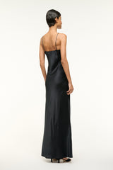 MILNER SILK SLIP DRESS BLACK
