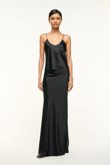 ODIN SILK SKIRT BLACK